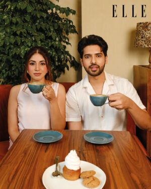 Aashna Shroff Instagram - Tuning in for love with @elleindia ❤️

ELLE India Editor: Ainee Nizami Ahmedi (@aineenizamiahmedi)
Photographer: Tanya Agarwal (@tanya.agarwall_)
Fashion Director: Zoha Castelino (@zohacastelino)
HMUA: Aafreen (@aafreenmakeupandhair) (Aashna), Baba Chaursiya (@baba.makeupartist_), Shubham Shinde (@who.s.h.u.b.h.a.m) (Armaan)
Words by: Siya Bhambwani (@siya__1323)
Bookings Coordinator: Anushka Patil (@anushkapatil21)
Assisted by: Idris Nidham (@iidrrisss) (styling), Simran Patil (@simrann_patill) (bookings)
Artists' PR: Think Talkies (@think_talkies)
Location: Eve Cafe & Bar, Santacruz (@evebombay)
