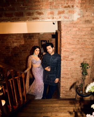 Aashna Shroff Instagram - Mr & Mrs 🩶

Outfits : @falgunishanepeacockindia
Aashna’s Jewellery : @jagatjewels
Styling : @weddingstyleproject @mohitrai @aasthasharma @dishaalva
Aashna’s Makeup : @loveleen_makeupandhair
Makeup Assistant : @misheetasanghvi 
Aashna’s Hair : @shaguftaahairandmakeup
Armaan’s Hair : @who.s.h.u.b.h.a.m 
Armaan MUA : Hemant Naik 
Photography : @tejasnerurkarr

Planning : @siddhesh_ghadi 
Decor : @ateliereventsindia 

Music: ‘Seven’ by Armaan Malik