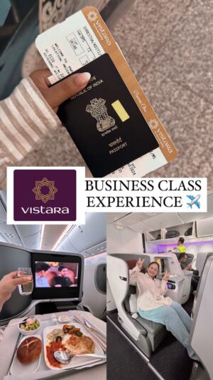 Aditi Shrestha Instagram - what a pleasant upgrade feels like 🥂
@vistara business class was truly a delight! #notspon