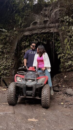 Aditi Shrestha Instagram - when your birthday vacation starts with a BANG 💥 this ATV ride experience reminded me of temple run so much and i was lowkey anxious even though i was just a passanger princess 🤣 would i do it again? YES! 💪🏽🎢 enjoy my very average outfit of this day lol!

📍Ubud, Bali 2024