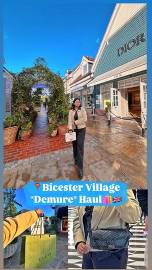 Aditi Shrestha Instagram - see how i plan my trips? 
very demure...very mindful... 🫶🏼 @bicestervillage 

full haul on my youtube soon ♥️

#bicestervillage #london #shopping