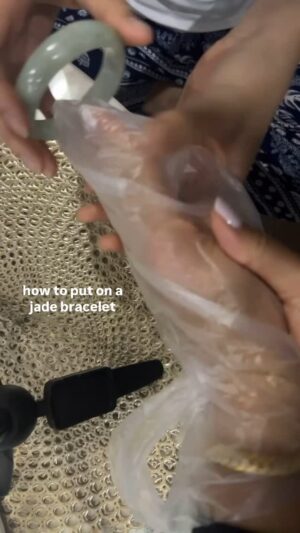 Ae Southammavong Instagram - In honor of Lunar New Year/Chinese New Year, here is a throwback of how to put on a jade bracelet since many of you will be gifted one this year🤍 wishing everyone good luck in health, wealth, and happiness!!! #lunarnewyear #jadebracelet