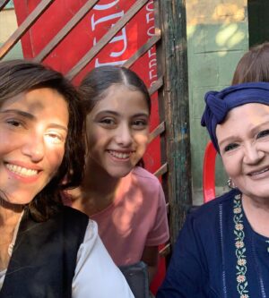 Aicel Ramzy Instagram - كواليس صفحة بيضا 🥹💓💓💓
#صفحه_بيضا #حنان_مطاوع #ميمي_جمال