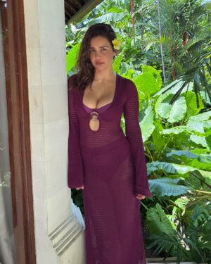 Aisha Sharma Instagram - This place doesn’t just whisper my name , it screams Aisha 🌿💜 Ah! Bali , finally . Wearing @mondayswimwear