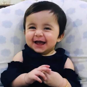 Aisha Uqbah Malik Instagram - M @ 7 months #loml #miniuqbah #throwback 💕🧿