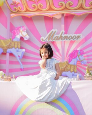 Aisha Uqbah Malik Instagram - #lateasalways -Mahnoors 2nd!!! 🎈🎉
A big thank you to everyone who made this possible! 
Decor by my forever favorite @markyourdayevents  Welcome decor by the amazing @jasmineevents , the most gorgeous twinning outfits from @uzma_afsheen uzz , you know I absolutely love you! The stars of the event undoubtedly were @cravethecaterers & @sweet_affairs_official , the fresh out of the oven delicious mini pizzas were definitely everyone’s favorite and the gorgeousssss cake and cupcakes tasted even better than they looked @saniya_waqar_hassan @asmawaqar123  forever a fan!!! Lastly, @laibaahmedphotography thank you for capturing it all for us ❤️