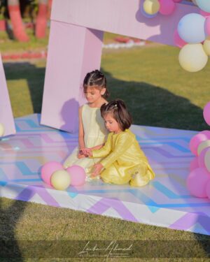 Aisha Uqbah Malik Instagram - #lateasalways -Mahnoors 2nd!!! 🎈🎉
A big thank you to everyone who made this possible! 
Decor by my forever favorite @markyourdayevents  Welcome decor by the amazing @jasmineevents , the most gorgeous twinning outfits from @uzma_afsheen uzz , you know I absolutely love you! The stars of the event undoubtedly were @cravethecaterers & @sweet_affairs_official , the fresh out of the oven delicious mini pizzas were definitely everyone’s favorite and the gorgeousssss cake and cupcakes tasted even better than they looked @saniya_waqar_hassan @asmawaqar123  forever a fan!!! Lastly, @laibaahmedphotography thank you for capturing it all for us ❤️
