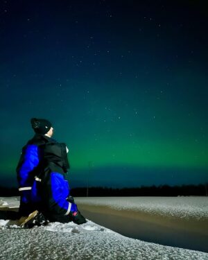 Aisha Zafar Khan Instagram - A sky full of stars & northern lights together is only something you can dream of ! Such a magical night at @apukkaresort