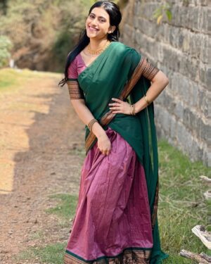 Aishu Instagram - Draped in elegance ❤️

Love this half saree from @weddingstudio_skar 🫶

#aishuads #loveyourself #traditional #ootd