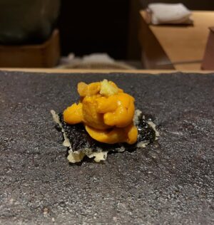 Aiste Miseviciute Instagram - 7 great spots in Sapporo for seafood, miso ramen and more 🦀🦪🦞🦑🐙🐟🇯🇵

- Top notch quality and elegant sushi at Himeshara by veteran sushi chef Akira Tanaka. Wild tuna from Oma, sea urchin from Hokkaido and ginger in the picture. 
- Decadent Bafun uni and ikura donburis at @unimurakami_n 
- Excellent and friendly Takuzushi, the original shop of Takuya Watanabe in Sapporo. @sushi_taku @takuparis @m.m09088954033 
- Delicious miso ramen at Shingen ramen (Make sure to come early to queue.)
- Great  and down to earth tempura @tempura_araki
- Katsukani no Hanasaki, taraba, giant crab from Hokkaido restaurant by Kenyuu Ochi.
-  Miso ramen at Menya Saimi, another ramen spot well worth the long queue and a special trip.