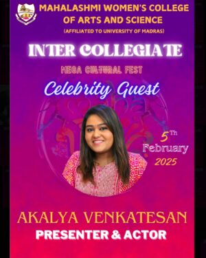 Akalya Venkatesan Instagram - MAHAUTSAV 2025🥳❤️‍🔥
CELEBRITY GUEST 🔥
