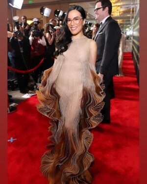 Ali Wong Instagram - Category is: CORDYCEPS CUNT!

🙏 @directorsguild for the nomination 
 
Dress @irisvanherpen 
Styling @taraswennen 
Makeup @storyofmailife 
Hair @claytonhawkins 
Earrings @nakarmstrong 
Shoes @brandonblackwoodnyc 
Photos @gettyentertainment Slide 1 @frazerkh Slide 3  @asussmanphoto Slide 4 @mayaspachphoto
