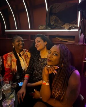 Alicia Garza Instagram - Couldn’t capture it all but was so so good to celebrate 44 with my loved ones this weekend. So grateful for all the good ones I have in my life … when it comes to homies frfr I am actually blessed. Y’all came by plane train and automobile and we ate we danced we laughed we caught up we built and we catted off — all the things I love the most in the world. Nothing better than French fries at 3am — except maybe Waffle House but you know. Next time 😘