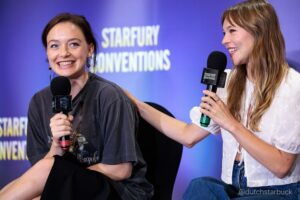 Amalia Holm Bjelke Instagram - Thank you #Switches for bringing us together from wide and far! Your Raylla Captains salute you!! What a time we had at @starfuryevents Witchbomb in London this August 🥺 my tv-wife @taylor.hickson always making me feel like the funniest 💖🩷💖🩷 @motherlandtv