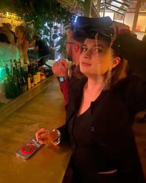 Amanda Lehan-Canto Instagram - we worked hard this year and so we celebrated hard and it was alllllllll legs. 🪩 🎄 🍸 ❤️ 🪄 

📸 pretty much: @erindougal