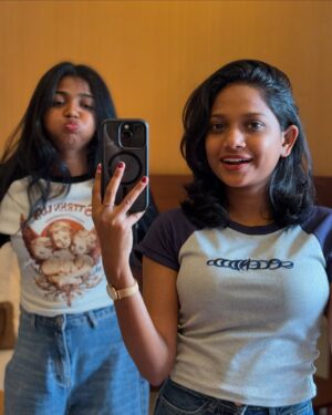 Amritha Shaji Instagram - 🤌🏻🤍 #sisters