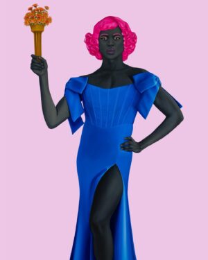 Amy Sherald Instagram - Trans Forming Liberty. #americansublime #translivesarehumanlives  @basit_  thank you for being you 🏳️‍⚧️