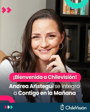 Andrea Aristegui Instagram - ¡BIENVENIDA! 👏🏻

Andrea Arístegui llega a CHV y se suma a la conducción de #ContigoCHV junto a JC Rodríguez 📺 

La periodista llegará a acompañar y alegrar nuestras mañanas de lunes a viernes 🌞

¡Nos vemos pronto! ❤️