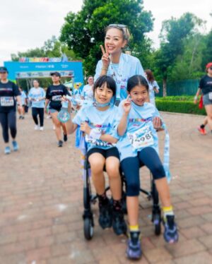 Angela Tong Instagram - This year was a wee different in many ways for our annual Disney family run…most apparent was that Papa and Isabella wasn’t able to make it this time🥺. We were gutted to say the least but we have next year to look forward too💪🏼💪🏼💪🏼!! 

The run still ran for Michela and I (barely😜) and of course having our besties with us made it meaningfully magical in such a 🏰✨magical place ✨🎡🎢🎠 !! Thank you @hkdisneyland for the memories we were able to make and we’re looking forward to next years run with all in toll♥️♥️♥️. 
#nardonefamily #chinfamily #bestiesforlife #michelakassidy #angmarge #♥️ya #hkdisneyland #disneyrun2024 #birthdayrun #disneyhollywoodhotel