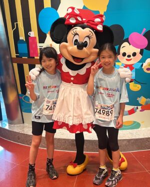 Angela Tong Instagram - This year was a wee different in many ways for our annual Disney family run…most apparent was that Papa and Isabella wasn’t able to make it this time🥺. We were gutted to say the least but we have next year to look forward too💪🏼💪🏼💪🏼!! 

The run still ran for Michela and I (barely😜) and of course having our besties with us made it meaningfully magical in such a 🏰✨magical place ✨🎡🎢🎠 !! Thank you @hkdisneyland for the memories we were able to make and we’re looking forward to next years run with all in toll♥️♥️♥️. 
#nardonefamily #chinfamily #bestiesforlife #michelakassidy #angmarge #♥️ya #hkdisneyland #disneyrun2024 #birthdayrun #disneyhollywoodhotel