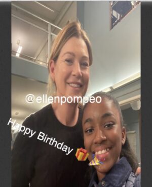 Aniela Gumbs Instagram - Happy Belated Birthday to my TV mom @ellenpompeo #bestshow #lovetoact #anielagumbs #cute #creator #zola @greysabc