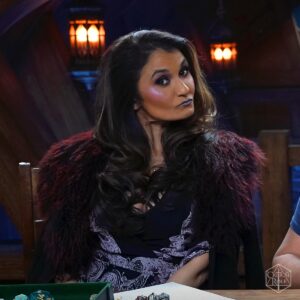 Anjali Bhimani Instagram - Didn’t get a chance to see the AVOWED sponsored one-shot on @critical_role on Tuesday night? Not to worry, adventurers…@hellobeacon subscribers can catch it on Beacon.tv(Of course if you subscribe on @hellobeacon you get loads of other fun extra content, so 10/10 highly recommend). If you need to whet you’re appetite for playing in the Living Lands, come watch as @matthewmercervo takes our band of unlikely companions - @marisha_ray @willingblam @prozd @whitneysmoore and yours truly - on a wild ride to promote the release of @obsidian ‘s new RPG, Avowed (where you can also come play with me as one of your companions, Yatzli!) on XBox and Steam! 

Glowy makeup by @dreronaynemakeup and awesome sweater coat courtesy of Whitney Moore, who withstood the cold in the studio for the love of my character. I owe you one, Whitney!) 

#ttrpg #rpg #videogame #avowed #oneshot #obsidian #criticalrole #sponsored