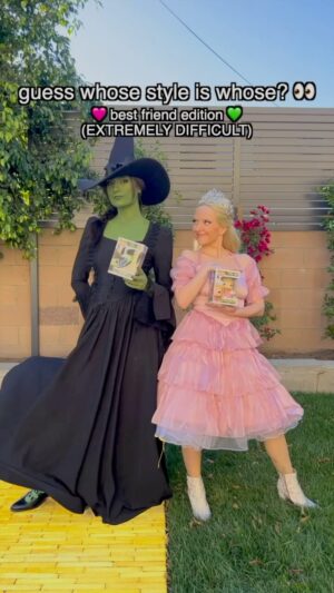 Anna Brisbin Instagram - Celebrating with @originalfunko the FIRST TIME Wicked has gotten Funko POP! collectibles! But between @tessanetting and me… whose style is whose? 😅

#wicked #wickedmovie #FunkoPOP #funko #funkofamily #reels #trend