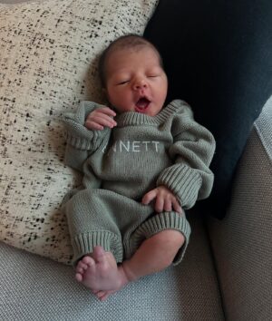 Annie Clark Instagram - 🤍 Bennett Peter Karaim 🤍 our sweet boy surprised us by arriving early on January 24th at 12:45am. All 7lbs 3oz of him are just perfect. We have never been more in love in our lives!!!
