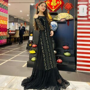 Anoosheh Rania Khan Instagram - Vibe higher🖤
.
.
.
.
.
Dress by: @saadibrahimstudio 

#explore #instagram #vacations #anooshehraniakhan