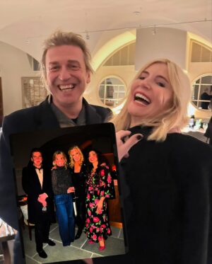 Anthea Turner Instagram - Just to bad outside so thought I’d give you a little photo dump ☔️ 📸 ☕️ 

Had the best time @englishnationalopera @londoncoliseum It’s my favourite theatre so beautiful and don’t forget to look up from the outside and enjoy the revolving turret 💫⚡️ Pirates of Penzance is excellent and if you really want to full experience treat yourself to a meal there before curtain up 🎭 
@boygeorgeofficial @vanessafeltzofficial & @markarmstrong581 who put his organising hat on and pulled out little gang together @pinkietessatoo @bobpereno 

@aldozilli_official is back in Mayfair opening this week @undercroftmayfair it’s in the crypt of St George’s Church Mayfair so you can’t miss it !! It was all champagne and nibbles so can’t wait to return for one of Aldo’s delicious Italian meals 🇮🇹 
@toniabuxton @michelledcollins & 
@nikkizilli who rocks !!🎸

All went on a family outing to @mountviewldn to see my nephew @freddie9webster in a production of ‘The 25th Annual Putnam County Spelling Bee’
It was Brilliant so much talent on the stage and dad was a very prod Pops 🫶

I look rubbish in Beanie Hats but I love @viviennewestwood  It’s Mark’s really and he doesn’t suit them either, but to keep your ears warm they are the  best and Viv’s  is a winner 🏆♥️

Trousers 👖 @donnaida