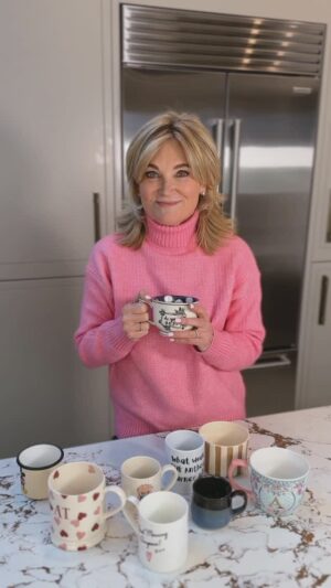 Anthea Turner Instagram - Mugs Galore !!

I love Mugs, often bought to cheer me up or make me laugh, with most having a little story behind them.

‘Occasionally’ I have a turf out, but not often and those I say goodbye to will be chipped or broken.

Are you the same - I’m hoping so!!  

Enjoy this post Mark 🤪

♥️