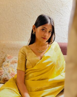 Anusha Viswanathan Instagram - Weddings and all. 💛
.
.
.
#weddingseason #dressedup #love #happiness #golden #mood #sareenotsorry #sareelove #fashion #vintagevibes #aesthetic #travel #lifestyle #instablogger