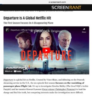 Archie Panjabi Instagram - Thrilled to see DEPARTURE become a global NETFLIX hit! The conspiracy drama which follows the mystery of a passenger ✈️ that goes missing made the top 10 list in 40 countries!