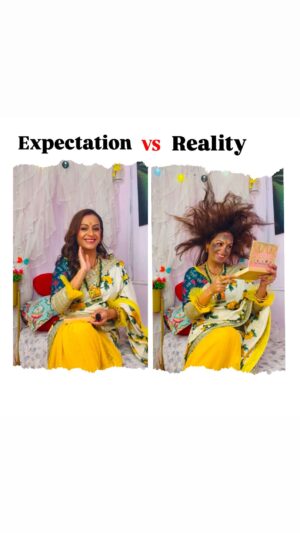 Ashita Dhawan Instagram - Shaadi ek Aatmakatha!
😅🤣🤪😅🤣🤪😉
#expectationvsreality 
.
.
#truestory #truelove #marriage #haha #lol #funny #onset #duniyajaisiuttarawaisi #uttara #premleela #ashitadhawan #dabbangdhawan #dangaltv