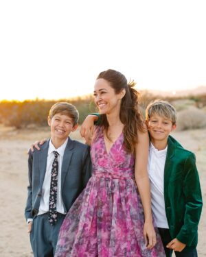 Autumn Reeser Instagram - Happy almost-new-year from us.
Wishing you all the best things. 
And giving thanks for mine.
Namely, these two miracles. 
💚💖💙

(Thanks for the snapshot in time, @briana.lane. You took the very first photo ever of Finn over 13 years ago. Thank you for your long friendship, your fantastic photography talent and your sweet delight in the beauty of life. Xo)