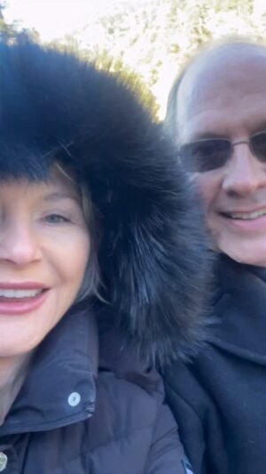 Beth Broderick Instagram - Quick trip up the mountain with my good pal Dean. Beautiful.