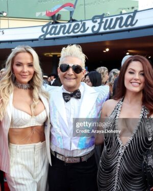 Brandy Ledford Instagram - What an incredible night! Loved every second of supporting @janiesfund at their Grammy’s party. Such an incredible cause supporting youth who age out of foster care, with the help of @iamstevent and @youthvillages. 

I have to say the highlight of the night was meeting the heroes and sheroes from @lafdstation69 and the honor to celebrate them🙏🏼

I mean, and @officialhilaryroberts and I always always have the best time together💃 Love you sis. 

@tiffanyhaddish was flawless as always. Loved hanging out with the phenomenal @revolinogharibian too. Such a special night, lots of sweet emotion ❤️

Killer af pinstripe suit: @jeanpaulgaultier 
Gorgeous Jewels: @tovastore 
Sexy Hair: @suzistylz 
Flawless Makeup: @makeupbya_rmine 
Styled by the incomparable: @cara_gordon