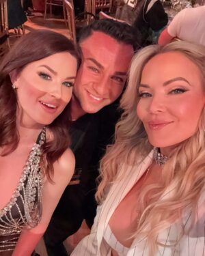 Brandy Ledford Instagram - What an incredible night! Loved every second of supporting @janiesfund at their Grammy’s party. Such an incredible cause supporting youth who age out of foster care, with the help of @iamstevent and @youthvillages. 

I have to say the highlight of the night was meeting the heroes and sheroes from @lafdstation69 and the honor to celebrate them🙏🏼

I mean, and @officialhilaryroberts and I always always have the best time together💃 Love you sis. 

@tiffanyhaddish was flawless as always. Loved hanging out with the phenomenal @revolinogharibian too. Such a special night, lots of sweet emotion ❤️

Killer af pinstripe suit: @jeanpaulgaultier 
Gorgeous Jewels: @tovastore 
Sexy Hair: @suzistylz 
Flawless Makeup: @makeupbya_rmine 
Styled by the incomparable: @cara_gordon