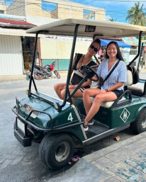 Camille Dufresne Instagram - Sunsets, golf carts and boats