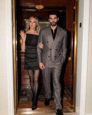 Candice King Instagram - Happy Premierentines Day @stevenakrueger 😍 couldn’t imagine a better Valentine’s Day gift ♥️ a night out with you in a suit 🔥 and (FINALLY) the Season 3 premiere of @yellowjackets 👏 🐝 I love the snot rockets out of you 😜 and am SO proud of all your hard work this season (even if I think Ben totally did it) 🥂