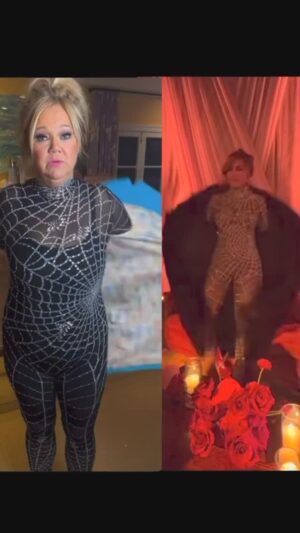 Caroline Rhea Instagram - Well this is awkward. @jlo I love you. Only one of us  wore this to @sundanceorg for a giant movie premiere #kissofthespiderwoman and one of us wore this to pick up at school to taunt their teenager. Only one of us will be @kellarsmagic this weekend telling jokes in Arctic chill. #comedy #fyp #witchesofinstagram #funny #fashion #standup #90s #motherhood