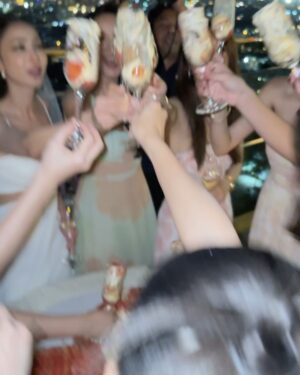 Chalida Vijitvongtong Instagram - Last fling before the ring! 💍🎉 #taewsparadise