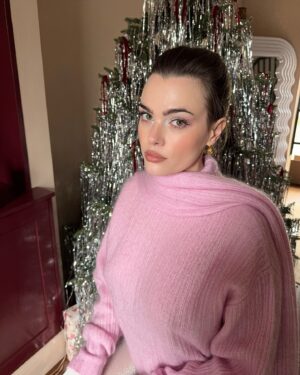 Charli Howard Instagram - a magical Christmas 🥹🩷🎀🎄 a yummy lunch, #Swiftie friendship doggy necklaces & cuddles with my new nephew 🎀 #christmas