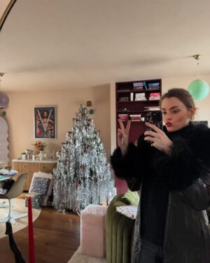 Charli Howard Instagram - a magical Christmas 🥹🩷🎀🎄 a yummy lunch, #Swiftie friendship doggy necklaces & cuddles with my new nephew 🎀 #christmas