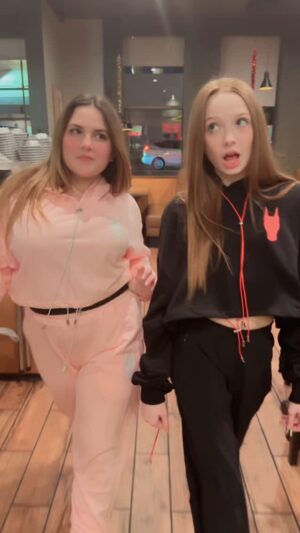 Charlie Townsend Instagram - Another late night at @dennysdiner #beinggoofy #bestiereels #latenightreels #newoutfits #matchingoutfits matching besties brought to you by @12threads.urban