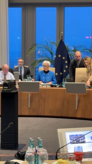Christine Lagarde Instagram - This year‘s first Governing Council meeting is underway at our main building in Frankfurt.

President @christinelagarde will explain our interest rate decision today at 14:45 CET. To join in live, check out the 🔗 in our story!
