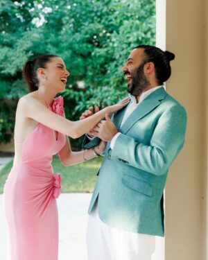 Cynthia Samuel Instagram - When your cousin marries the most amazing woman! 💍✨ Welcome to our family, beautiful— we love you so much! ❤️ Congratulations to the happy couple! 🥂 
Cheers to Elie & Élé