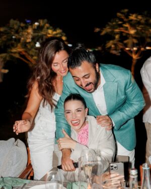 Cynthia Samuel Instagram - When your cousin marries the most amazing woman! 💍✨ Welcome to our family, beautiful— we love you so much! ❤️ Congratulations to the happy couple! 🥂 
Cheers to Elie & Élé