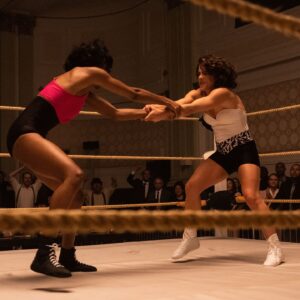 Damaris Lewis Instagram - Damaris Lewis stars as Babs Wingo. Born in Georgia and raised in Ohio, Babs and her sisters Ethyl & Marva trained tumbling, judo and gymnastics at their local YMCA. Discovered by Billy Wolfe after he took inspiration from Jackie Robinson, they quickly shot to the top of cards and drew some of the biggest gates of their time, even being top billed alongside the most famous male wrestlers of the era like Gorgeous George. 

With the bulk of their careers occurring while Jim Crow laws were still in effect, the unique nature of the sisters’ success and prosperity during this era cannot be overstated, yet it remains a forgotten piece of American history.

Queen of the Ring hits theaters March 7th 🍿🤼‍♀️