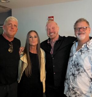Debrah Miceli Instagram - Found this photo I think it was a WWE event? It was great to see these two.
Both look great! @diamonddallaspage @dustinrhodestx 
And of course the best looking one is my hubby… @kissrmysgm